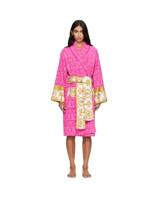 Versace Pink 'I Heart Baroque' Bathrobe