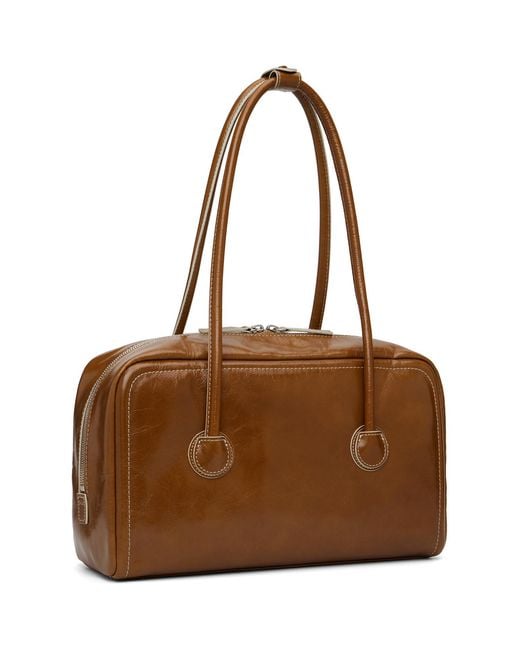 MARGE SHERWOOD Brown Soft Boston Bag
