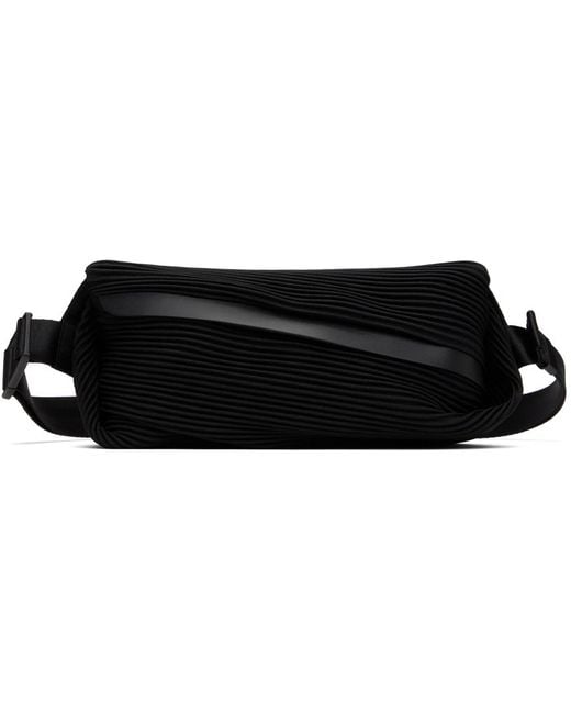 Pleats Please Issey Miyake Bias Pleats Waist Pouch in Black | Lyst