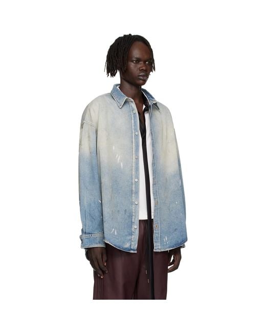 Acne Black Button-Up Denim Shirt for men