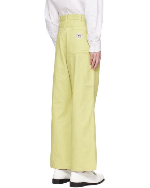 Bode Yellow Knolly Brook Trousers for men