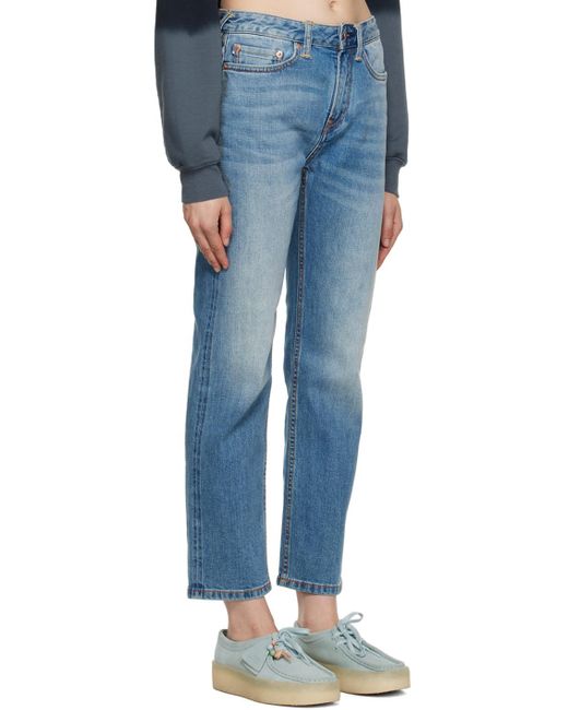 Evisu Blue Indigo Embroide Jeans