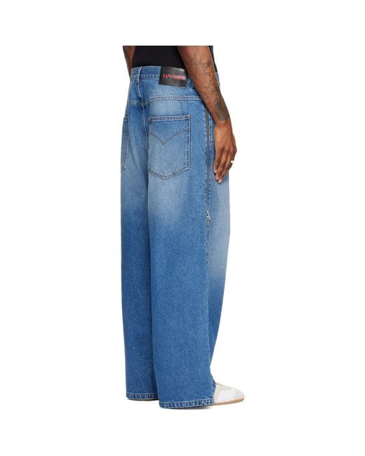 Lu'u Dan Blue Side Zip Jeans for men