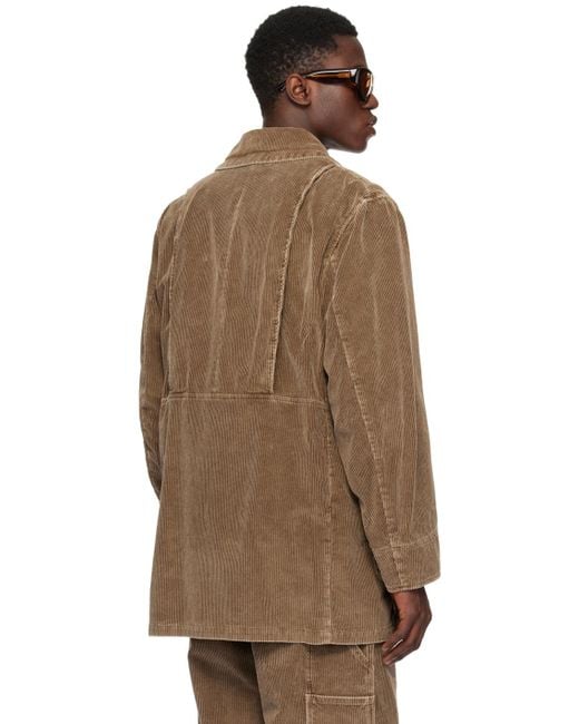 Our Legacy Brown Cropped Trench Coat for men