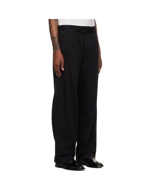 HUGO Black Pleated Trousers for men