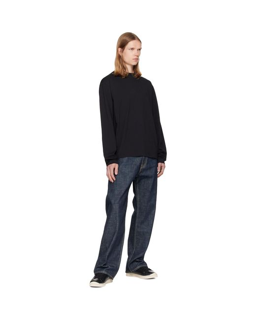 Jil Sander Black Three-Pack Long-Sleeved T-Shirts for men