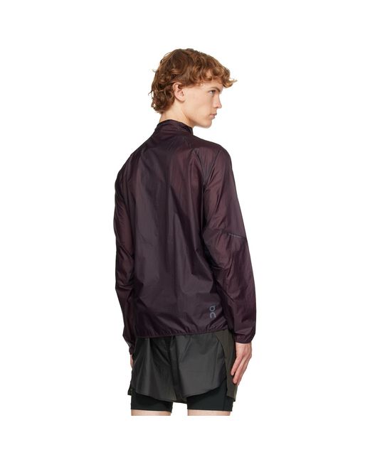 On Shoes Purple Zero Running Jacket for men