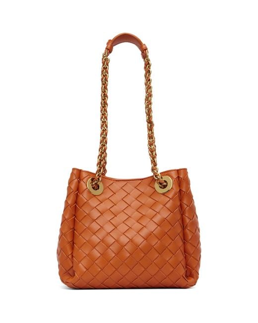 Bottega Veneta Brown Small Parachute Chain Bag