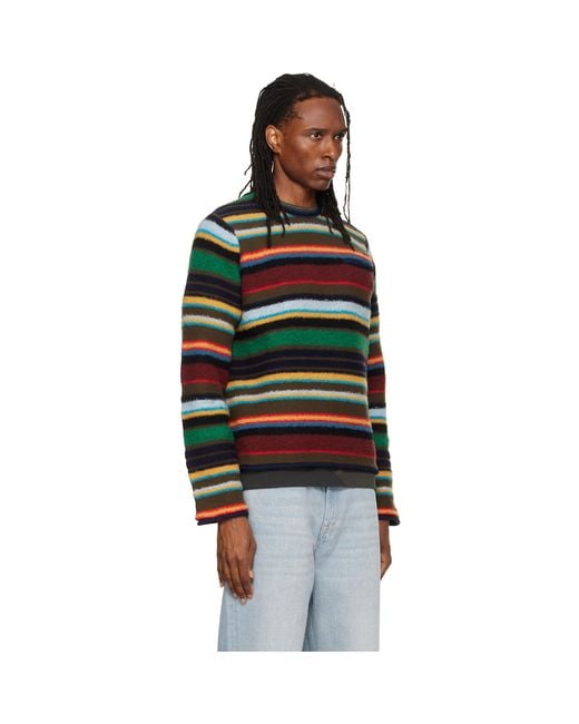 Sacai Black Mix Knit Sweater for men