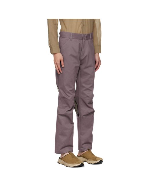 OLLY SHINDER Purple Zip Trousers for men