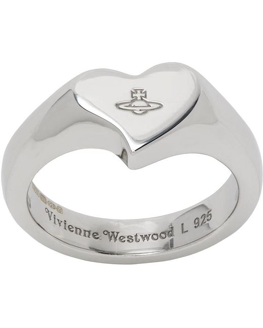 Vivienne Westwood Metallic Silver Marybelle Ring for men