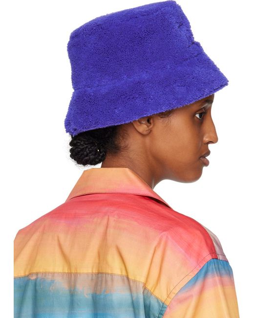 Marni Blue Yellow Logo Bucket Hat