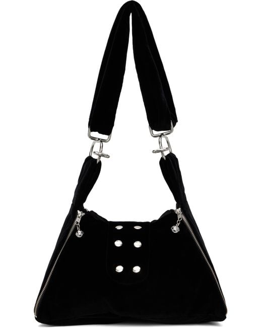 Chopova Lowena Black Mini Pyramid Bag
