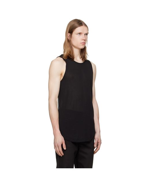 JKEEFER Black Tour Tank Top for men