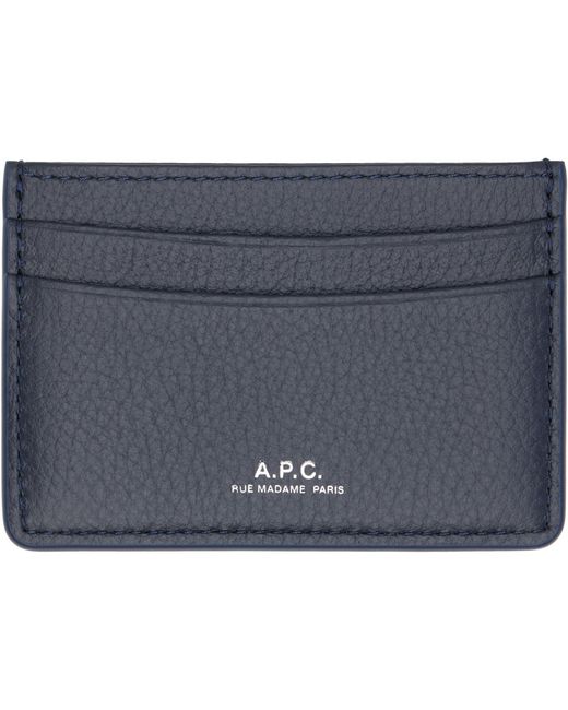 A.P.C. Black André Card Holder for men