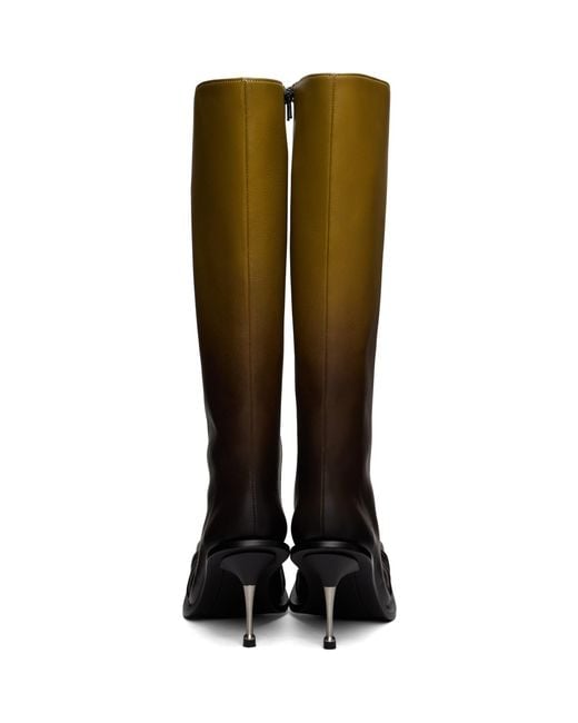FIDAN NOVRUZOVA Black Stiletto Heel Classic Square Toe Boots