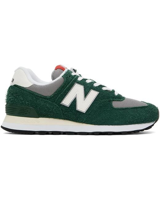 New Balance Green & Gray 574 Sneakers for men