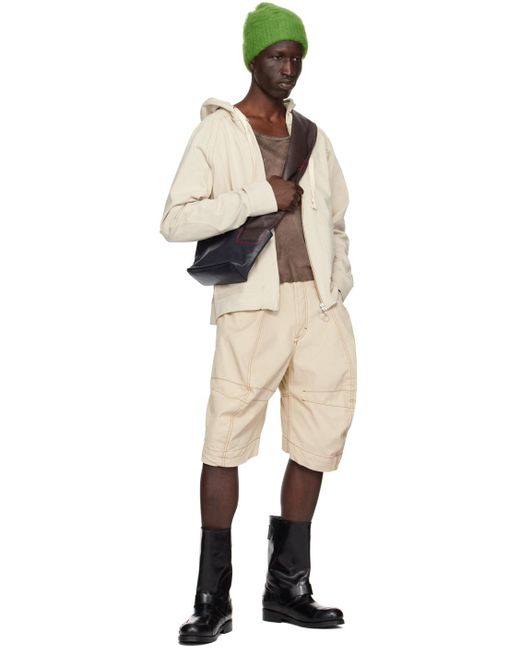 Short Blanc Cassé En Denim À Panneaux Edward Cuming pour homme en coloris Natural