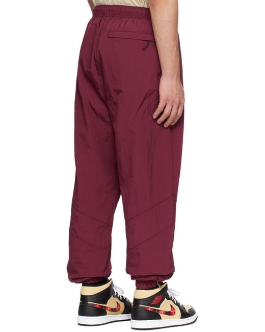 Nike Red Burgundy Statement Warm Up Track Pants for men