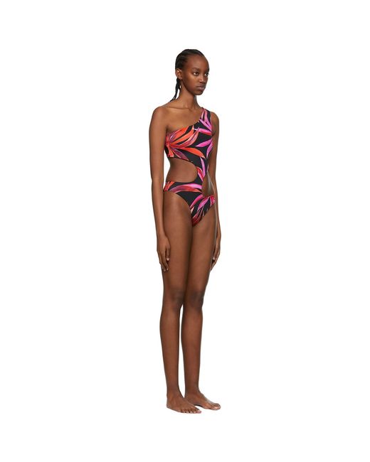 Louisa Ballou Black Recycled Nylonone-piece Swimsuit
