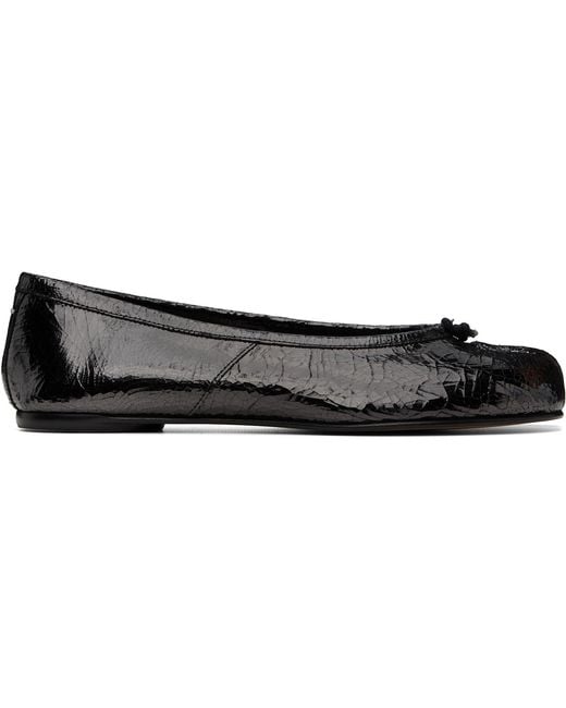 Maison Margiela Black Tabi Broken Mirror New Ballerina Flats