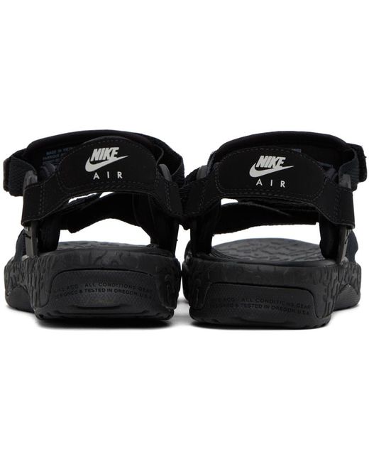 Nike Black Air Deschutz Brand-embellished Canvas Sandals for men