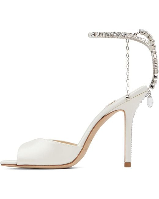 Jimmy Choo White Saeda 100 Heeled Sandals