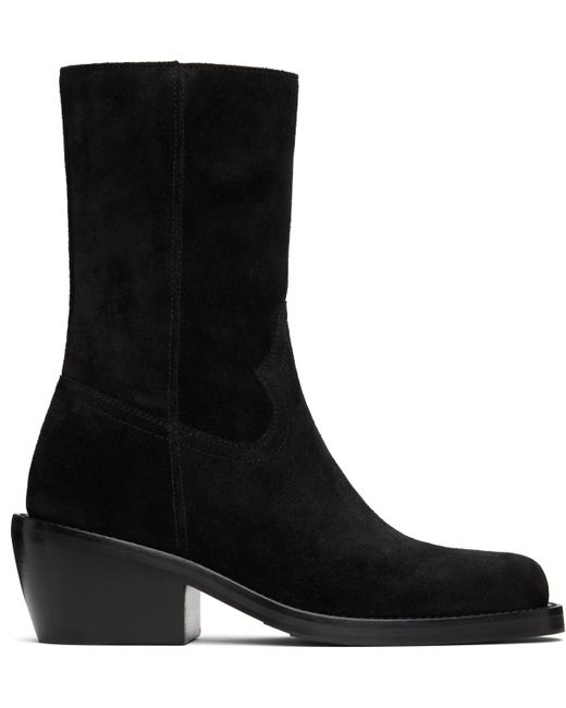 Dries Van Noten Black Zip Boots for men