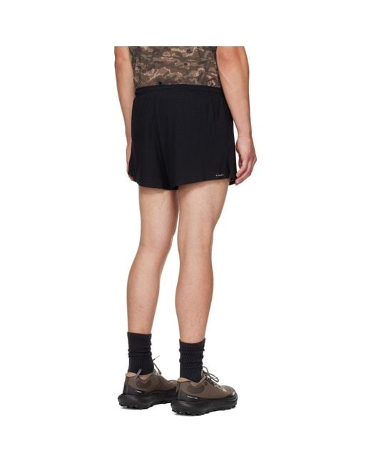 Satisfy Black Space-O 2.5 Running Shorts for men