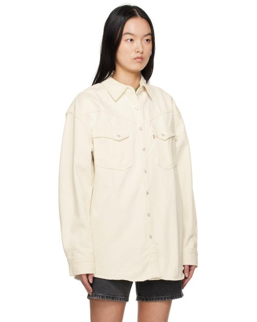 Levi's Natural Off-white Relaxed-fit Denim Shirt