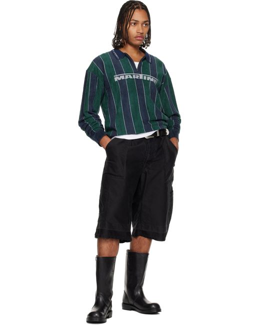 Martine Rose Blue Sporty Logo Polo for men