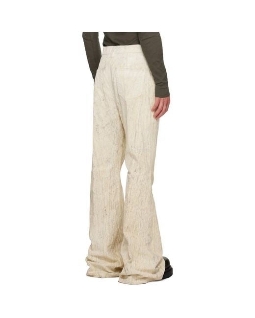 Rick Owens Natural Off- Concordians Runway Bolan Jeans for men