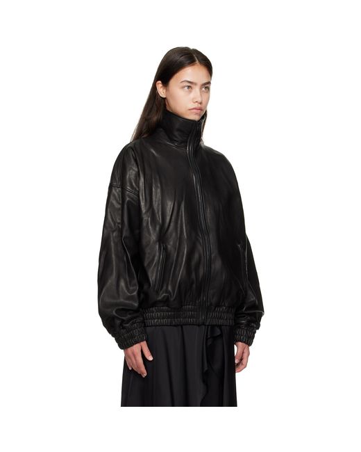 Acne Black Zip Leather Jacket