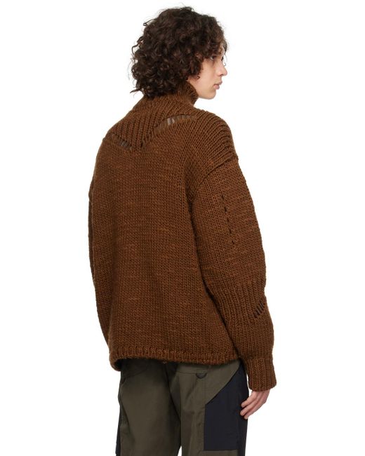 Roa Brown Zip Sweater for men