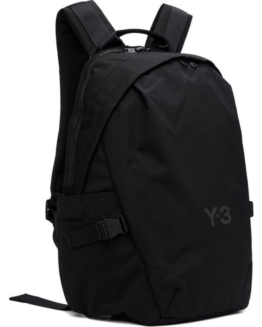 Y-3 Black Staple Backpack for men
