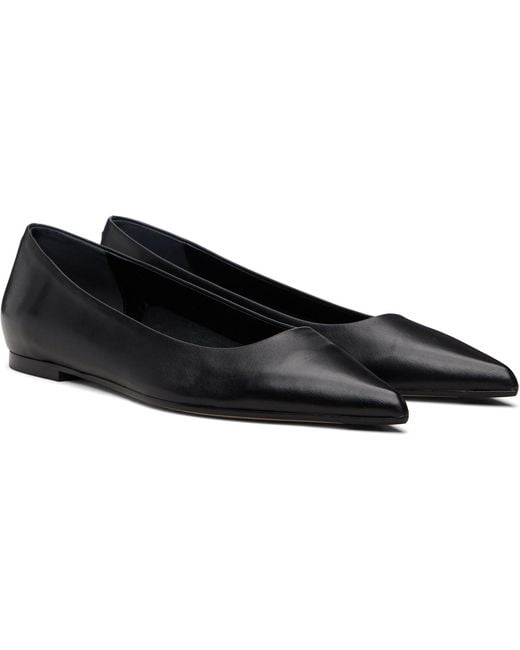 Aeyde Black Cassy Pointed-Toe Flats
