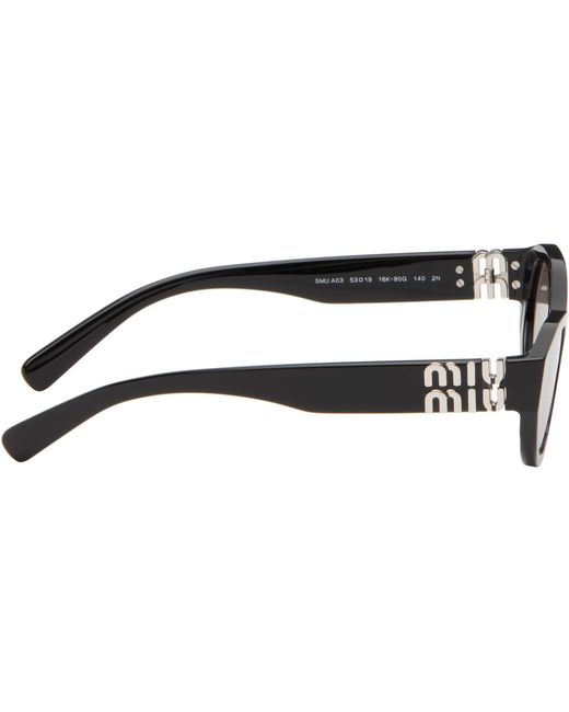 Miu Miu Brown Rectangular Sunglasses
