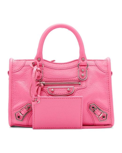 Sac rose Nano City Balenciaga en coloris Rose | Lyst