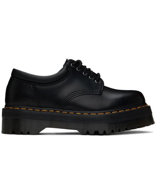 Dr. Martens Black 8053 Quad Platform-sole Leather Lace-up Shoes