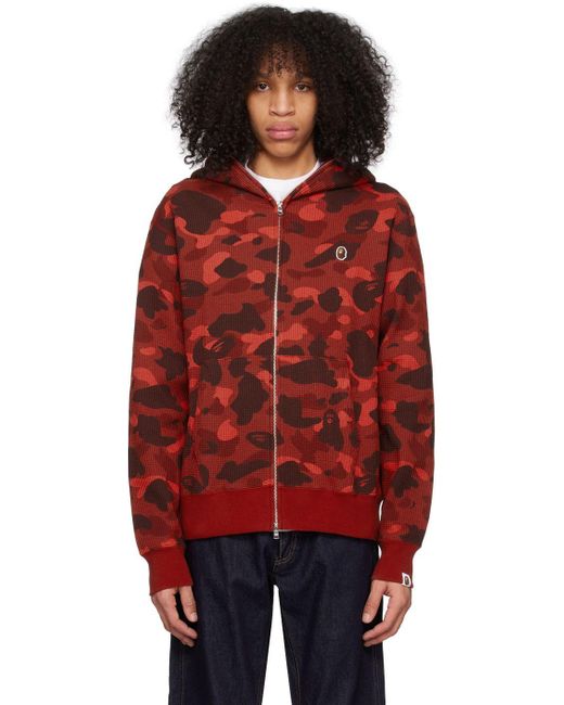 A Bathing Ape Red Camo Hoodie for men