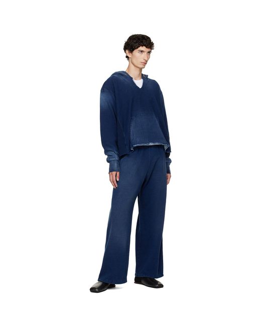 Les Tien Blue Heavyweight Party Sweatpants for men