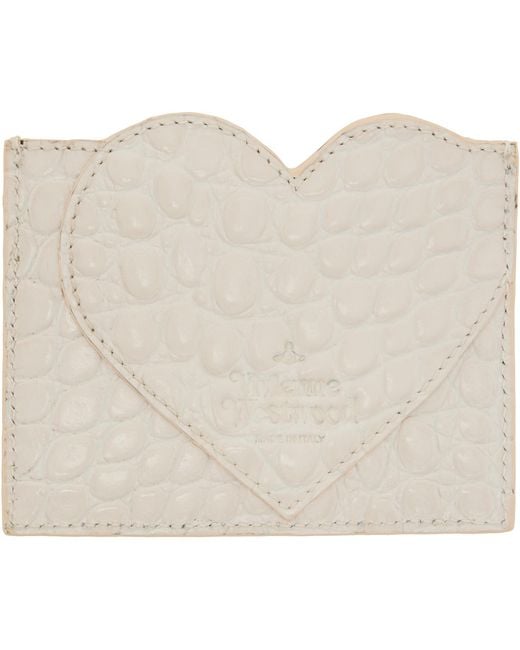 Vivienne Westwood White Off- Heart Card Holder