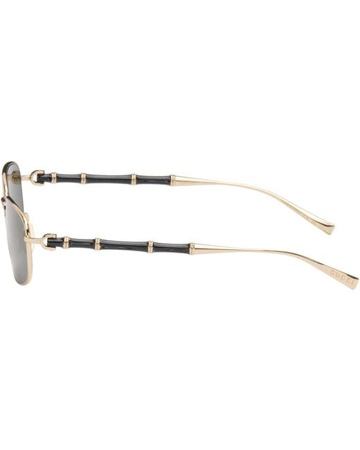 Gucci Gray Square Frame Sunglasses for men