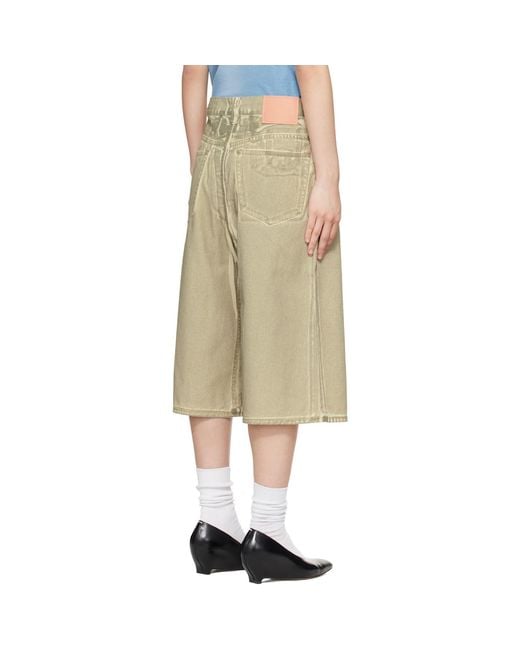 Acne Natural Overdyed Denim Shorts