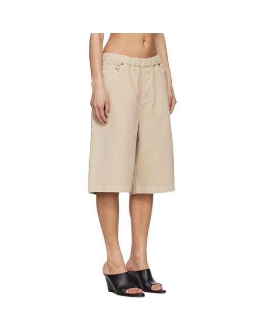 Entire studios Natural Spar Denim Shorts