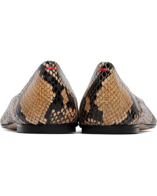 Aeyde Brown Moa Pointed-Toe Ballerina Flats