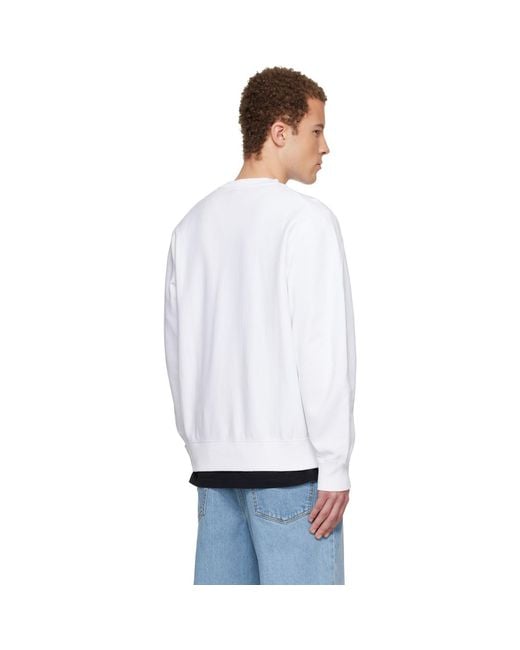 Givenchy White Couture Seam Sweatshirt for men