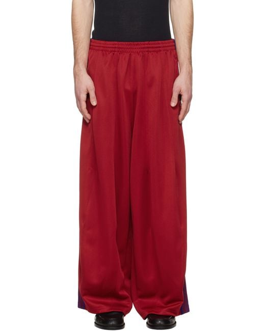 Needles Red H.D. Track Pants for men