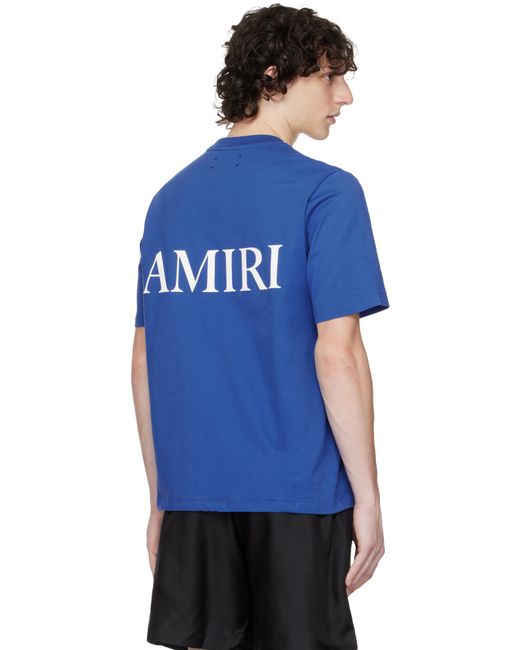 T-Shirt Bleu À Monogramme Et À Logo Amiri pour homme en coloris Blue