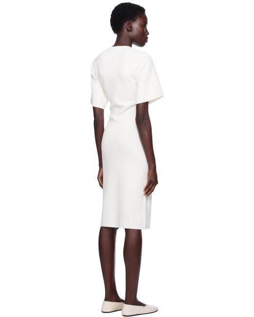 Robe Midi Blanche En Tricot Totême  en coloris Black